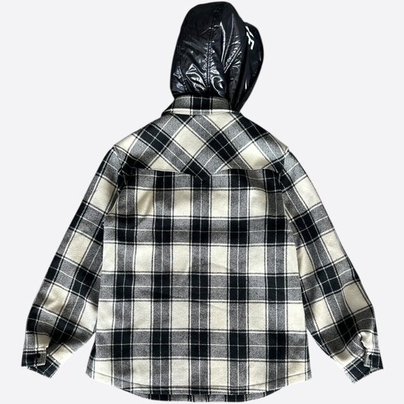 Celine Black & White Hood Logo Wool Jacket - Picture 2 of 6